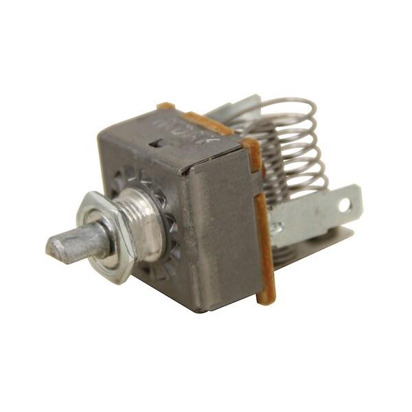 Switch Blower, w/ resistor on switch, short shaft, 12 volt 2" x2" x1"